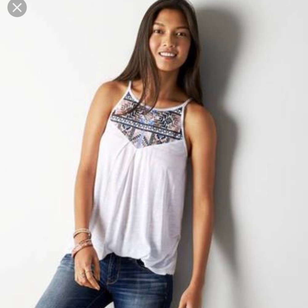 American Eagle Embroidered Tank